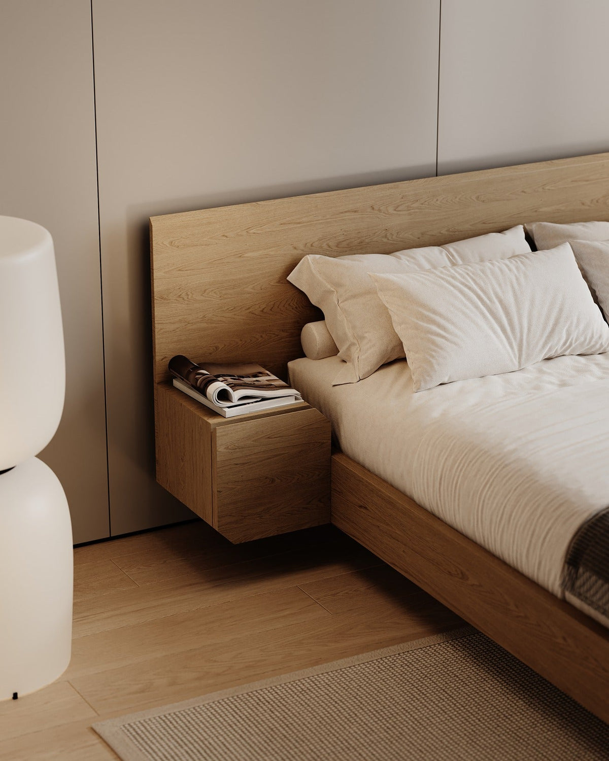 Bed Auxerre (Natural Wood)