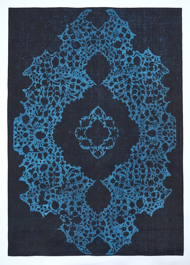 Carpet ORNAMENT BLUE (Magic Home Print Collection) — Soft Room, Costa del Sol, Spain