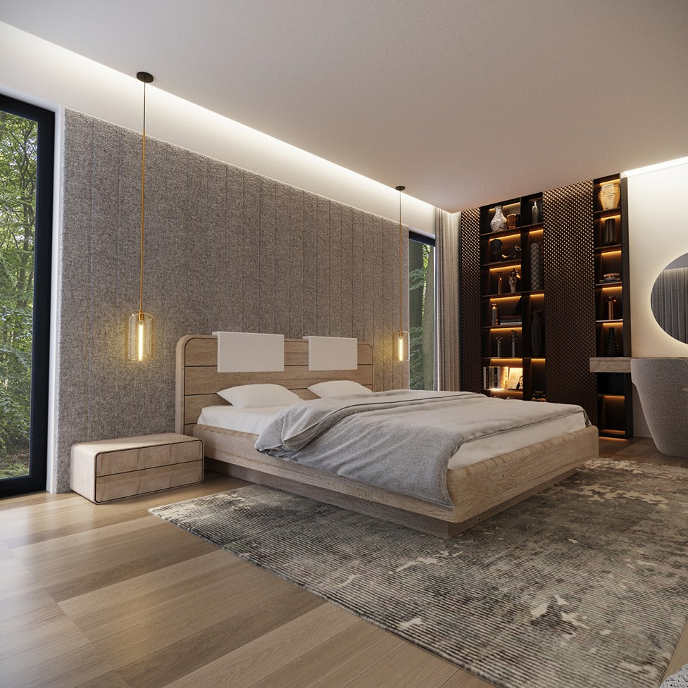 Bellagio Bed (Natural Wood)