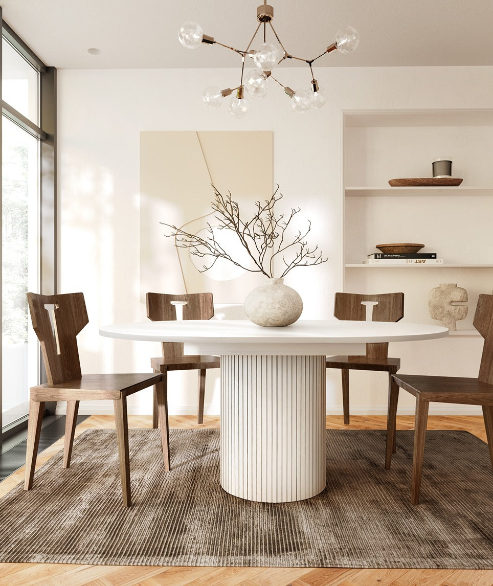 Toscana Dining Table (Extendable)(White)