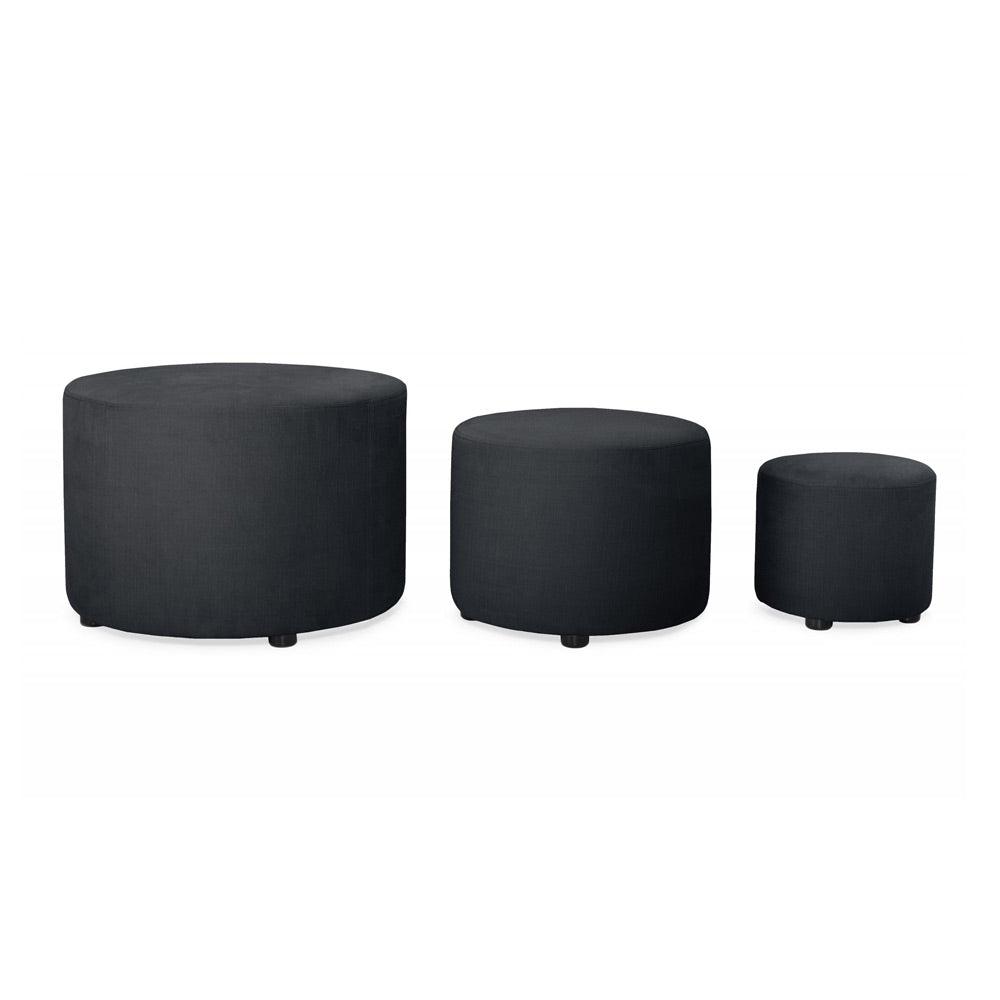 Pouf TROY (Set with 3 poufs, foldable)
