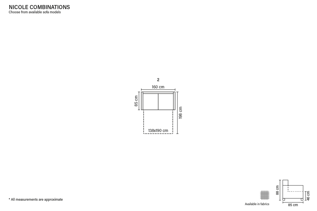 Sofa bed Nicole by Bellus — 2-seater — view 5