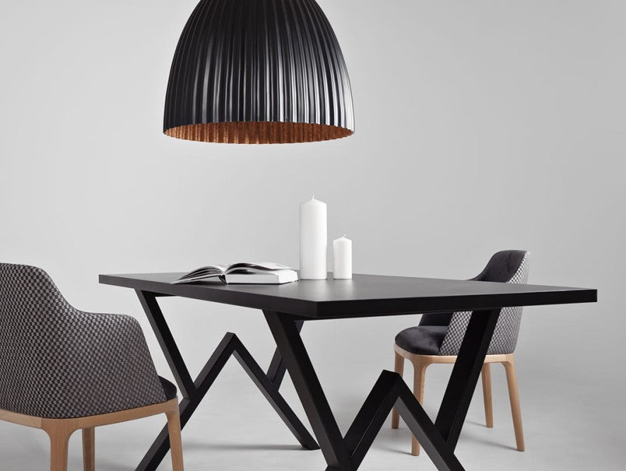 CustomForm Lámpara colgante PLISSART M – Cobre / Negro – detalle 1