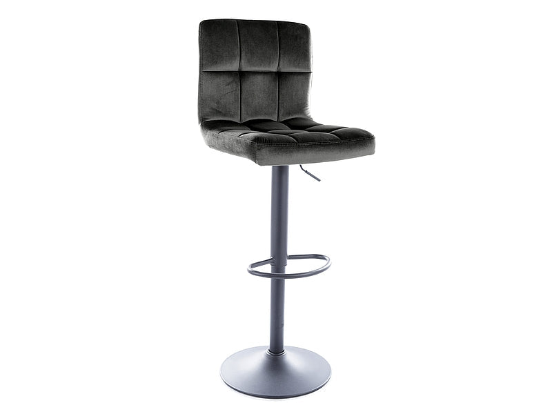 Juneau H-1 bar stool (Velvet/Black legs)