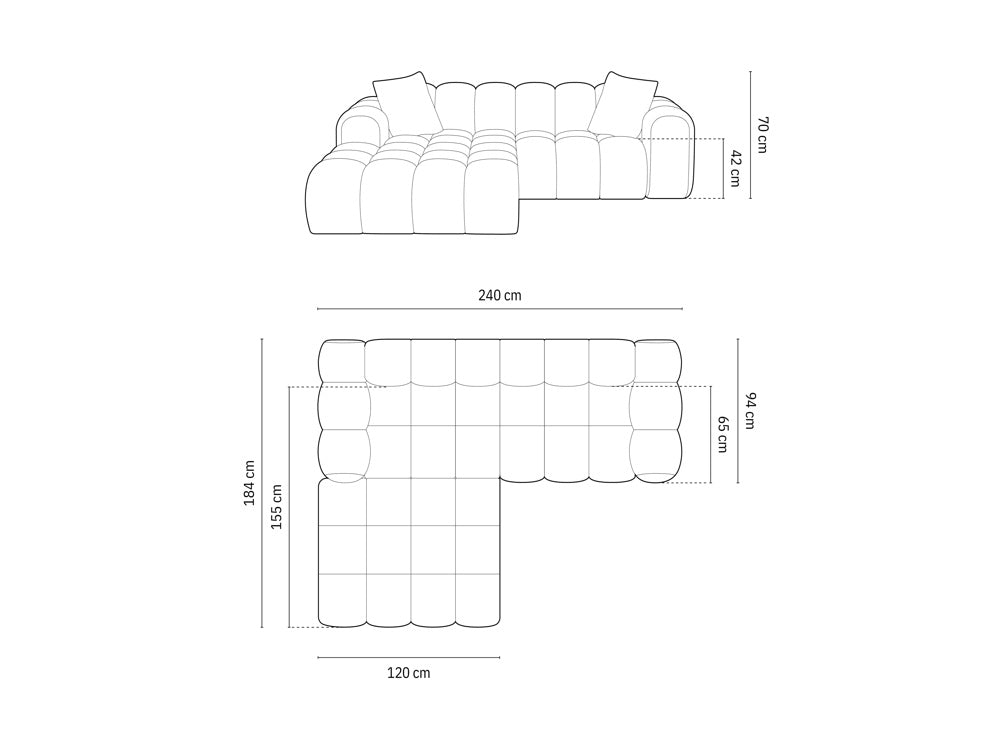 Puffie Sofa (Short Corner)
