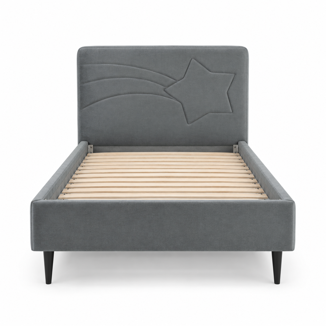 Bed STAR (Children's) — digital front-view visualization; original upholstery retained