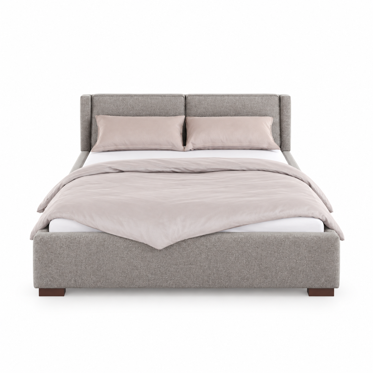 DREAMER Bed (Double) — digital front-view visualization; original upholstery retained