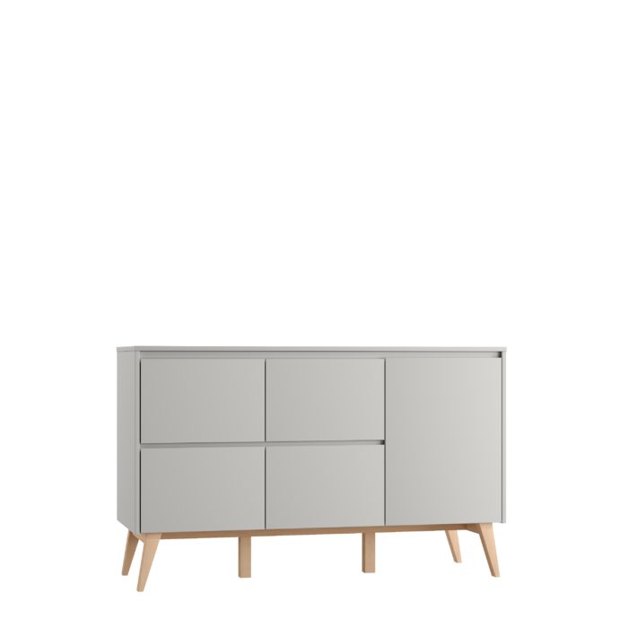 Комод с 4 выдвижными ящиками и дверцами (коллекция Classy Gray) — Soft Room, Коста-дель-Соль, Испания