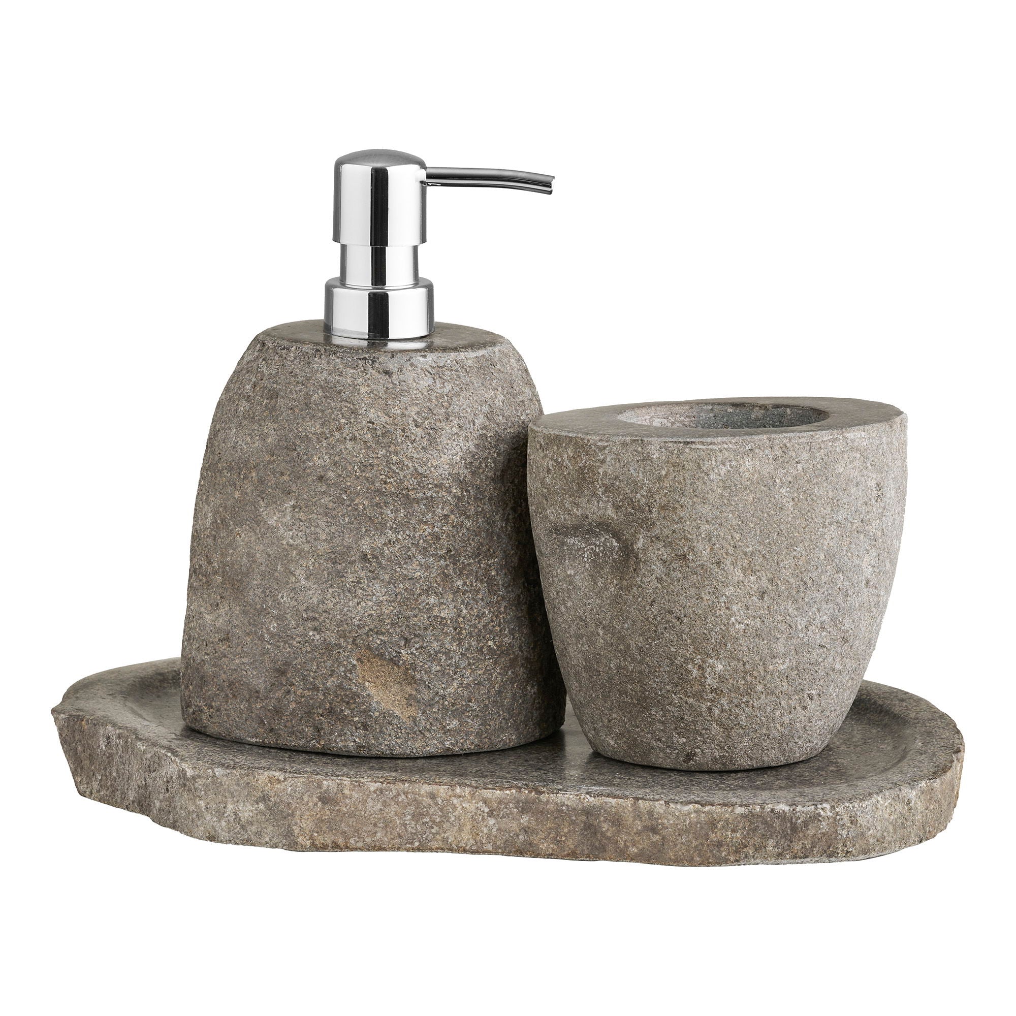 House Nordic Bathroom set, storage cup, soap dispenser, tray GARA 4501278 — Soft Room, Costa del Sol, Spain