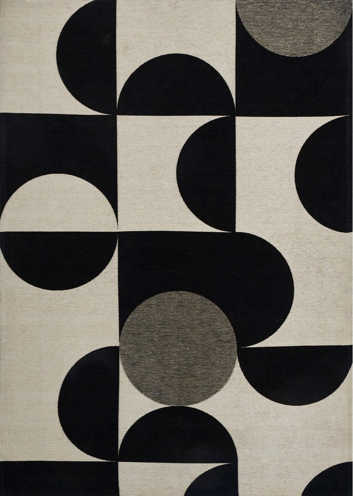 Rug MONO WHITE (Art Deco Collection) — Soft Room, Costa del Sol, Spain