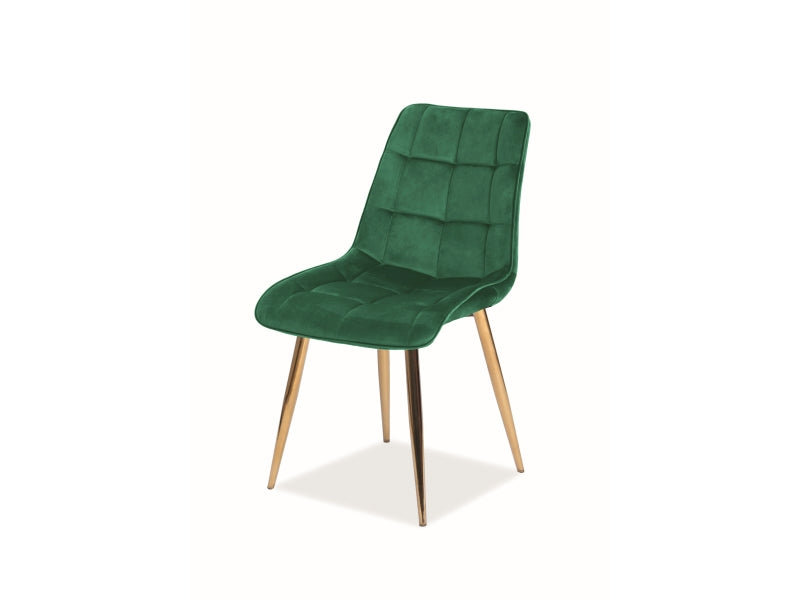 Silla de cocina Pearl (Terciopelo/Patas doradas) — Soft Room, Costa del Sol, España