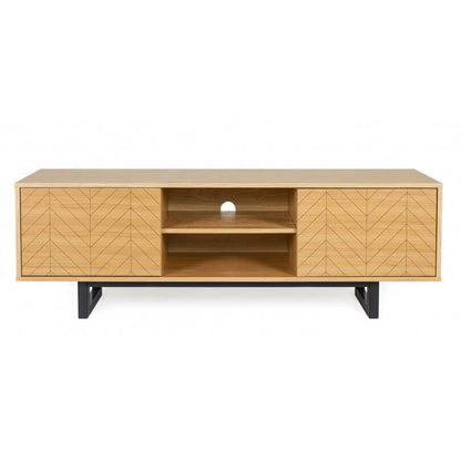 Woodman Camden Herringbone TV Stand — Soft Room, Costa del Sol, Spain
