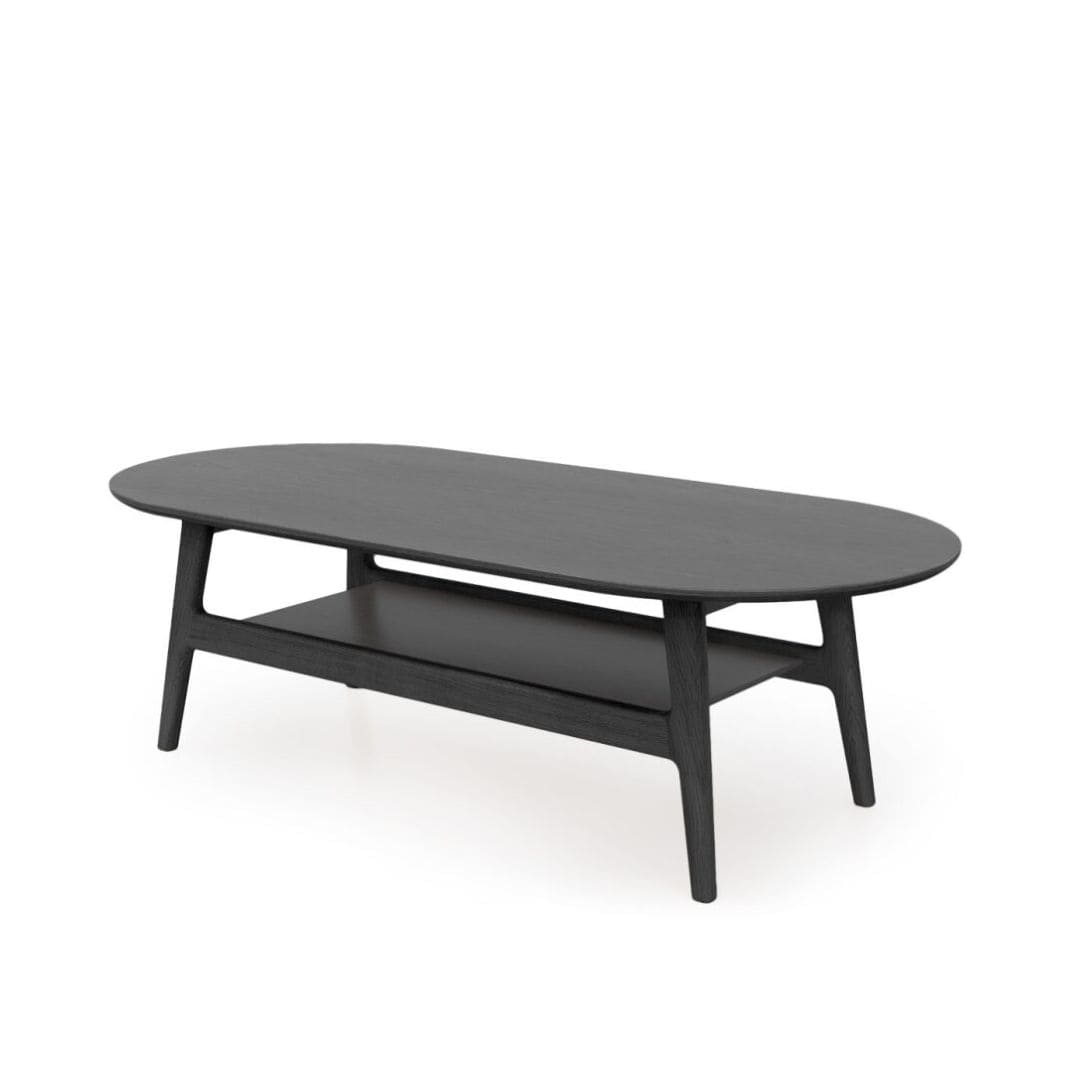 Woodman Curved Black Coffee Table — Soft Room, Costa del Sol, Spain