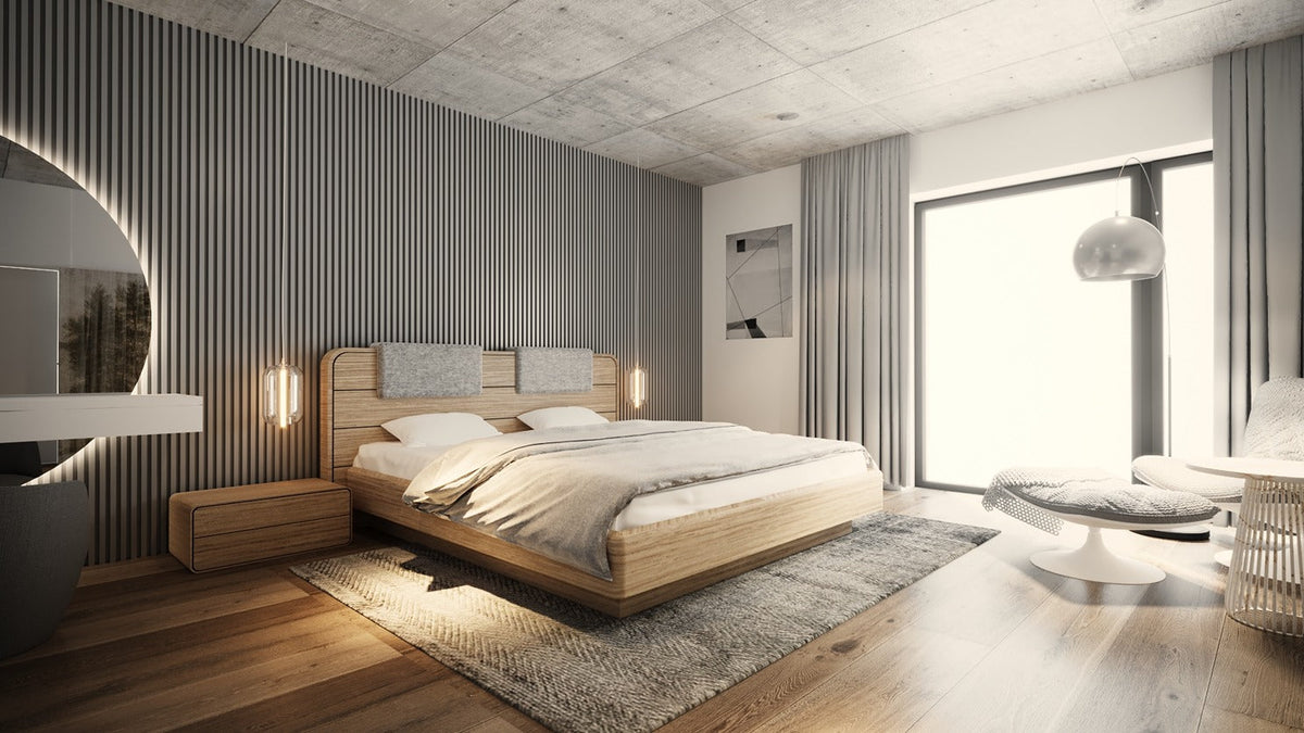 Bellagio Bed (Natural Wood)