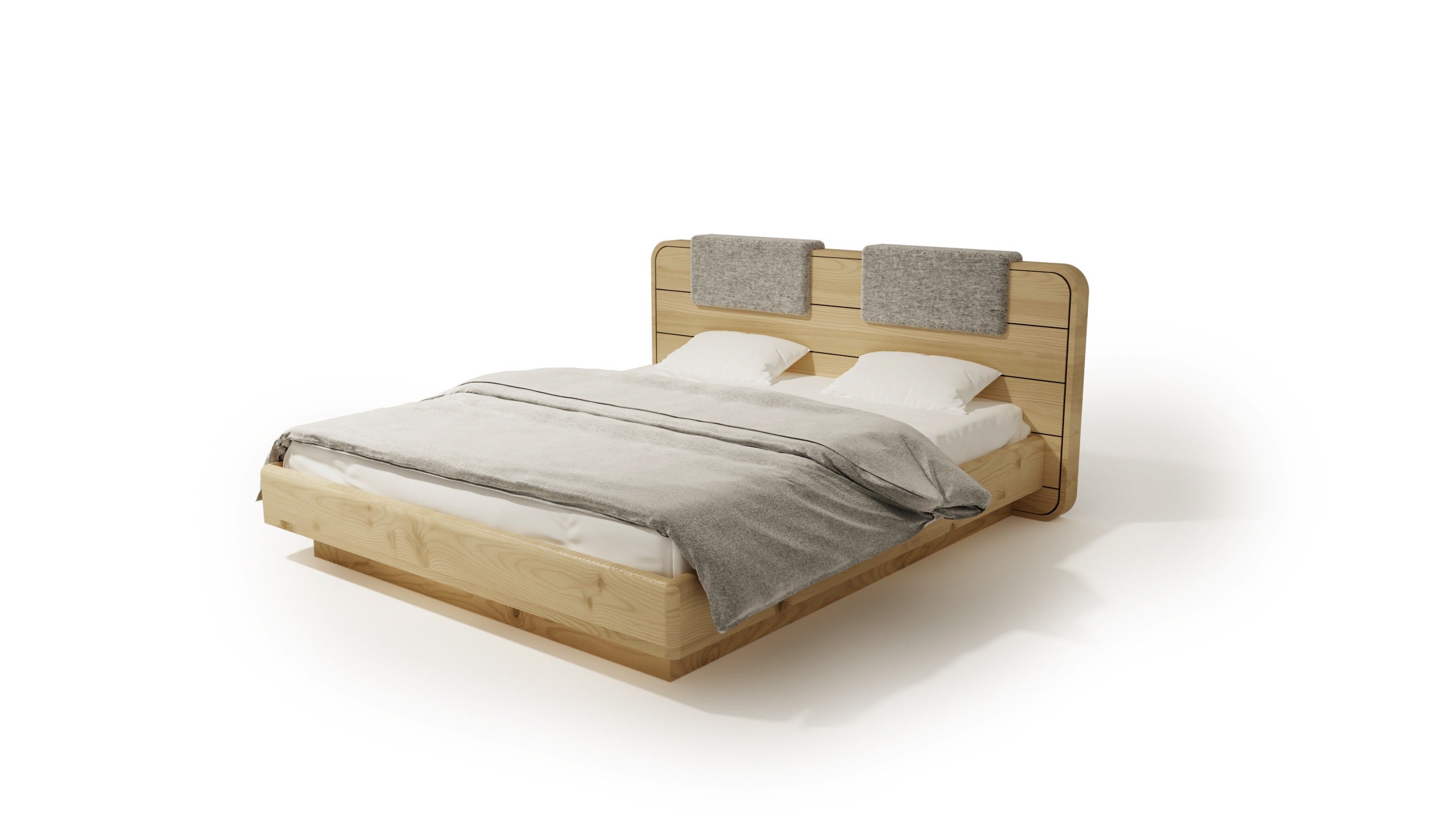 DesignBeds Bellagio Bed (Natural Wood) — Soft Room, Costa del Sol, Spain