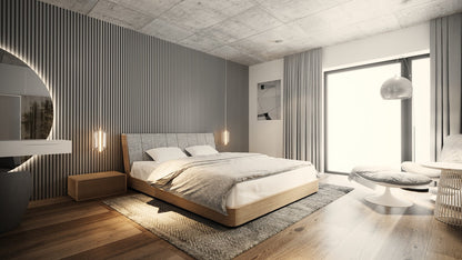 Asolo Bed (Natural Wood)
