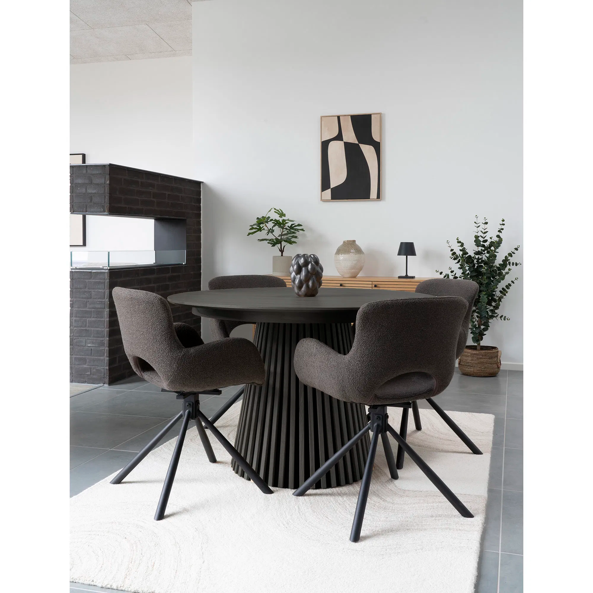 Kitchen Table TOKYO (Black Oak, Extendable)