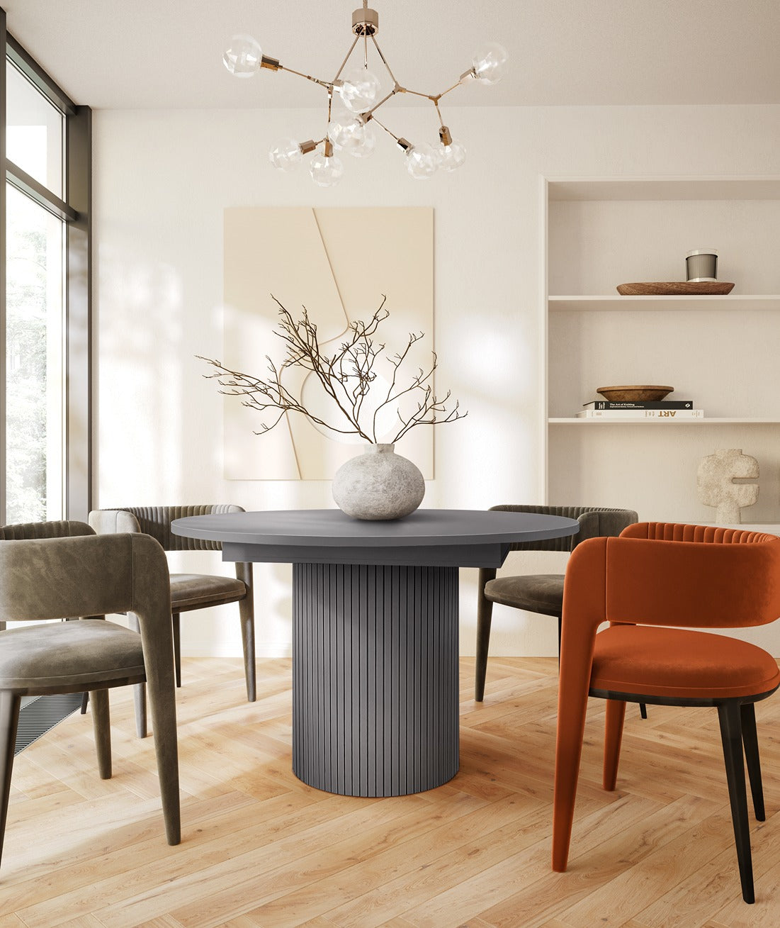 Toscana Dining Table (Extendable) (Gray)