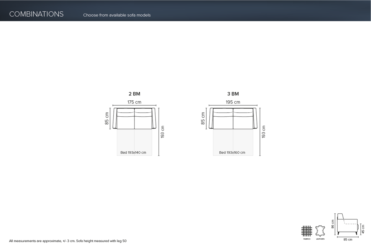 Sofa bed Wilma by Bellus — 2-seater — view 8