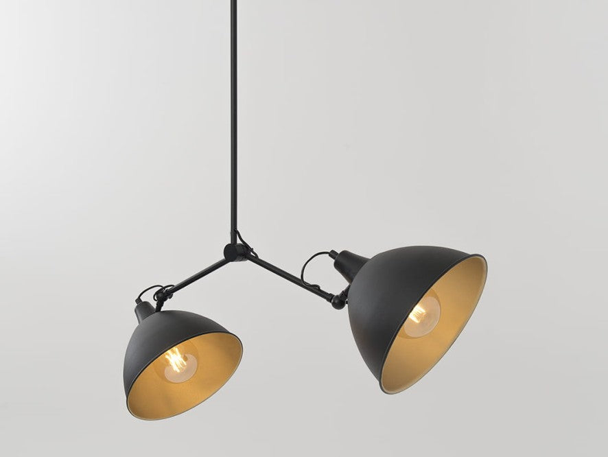 CustomForm Lámpara colgante COBEN TWO HEAD – Negro – vista principal