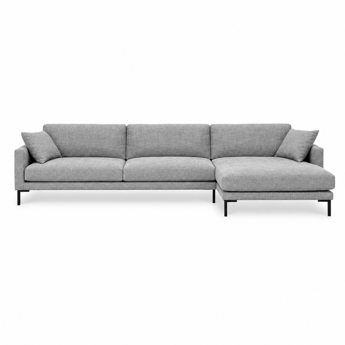 Sofa Domus (Corner chaise longue with 3-seater) — digital front-view visualization; original upholstery retained