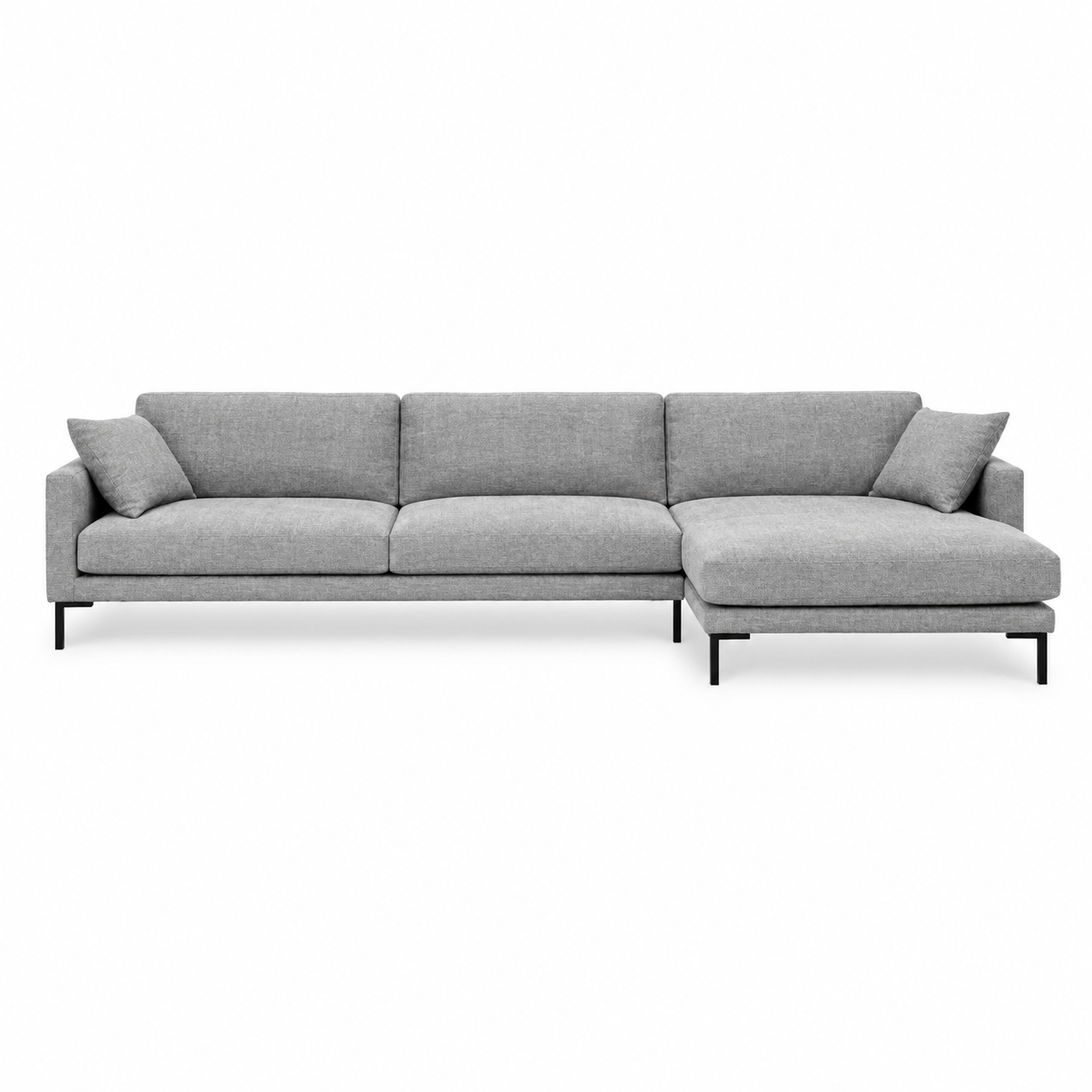 Sofa Domus (Corner chaise longue with 3-seater) — digital front-view visualization; original upholstery retained