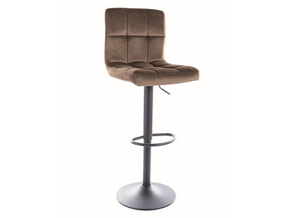 Juneau H-1 bar stool (Velvet/Black legs)