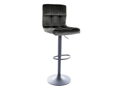 Juneau H-1 bar stool (Velvet/Black legs)