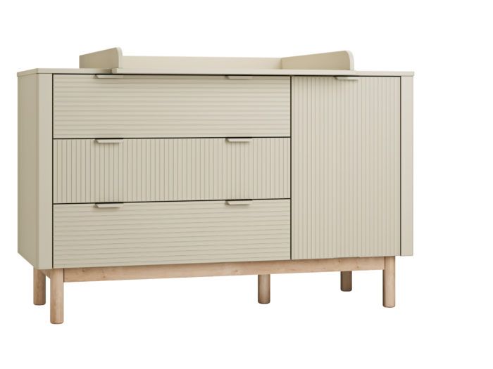Chest of drawers with 3 drawers and 1 door (Stripe collection)