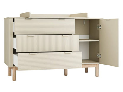 Chest of drawers with 3 drawers and 1 door (Stripe collection)