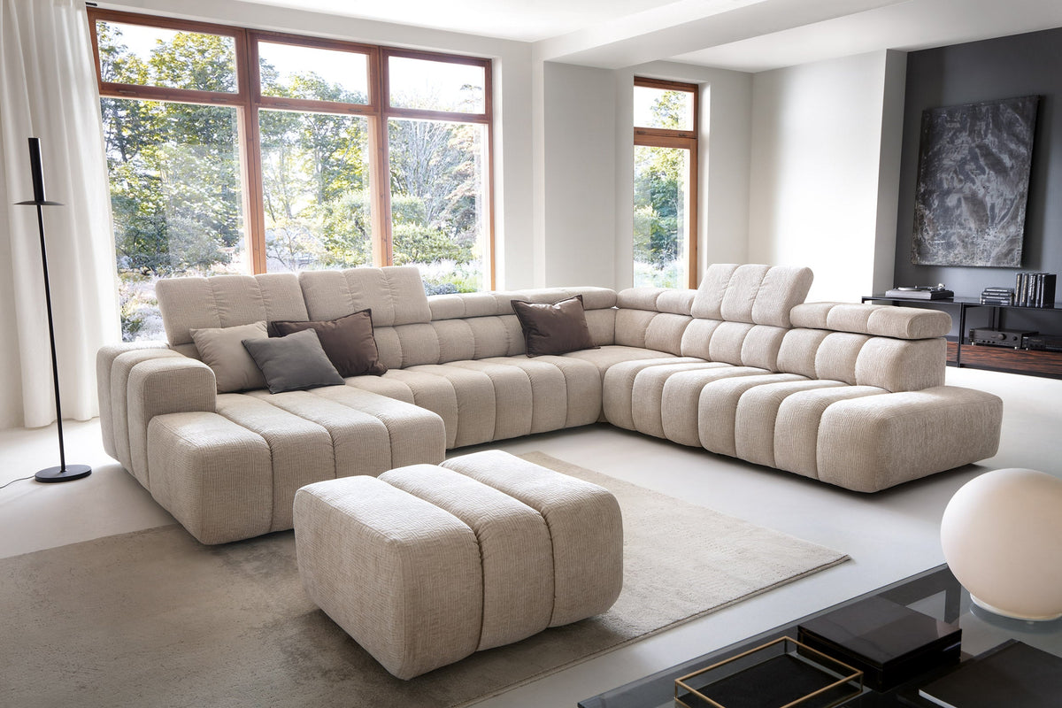 Sofá rinconero PUSZMAN ZÜRICH con asiento extensible eléctrico — LLL-2E-C-1-OTTR — vista 2