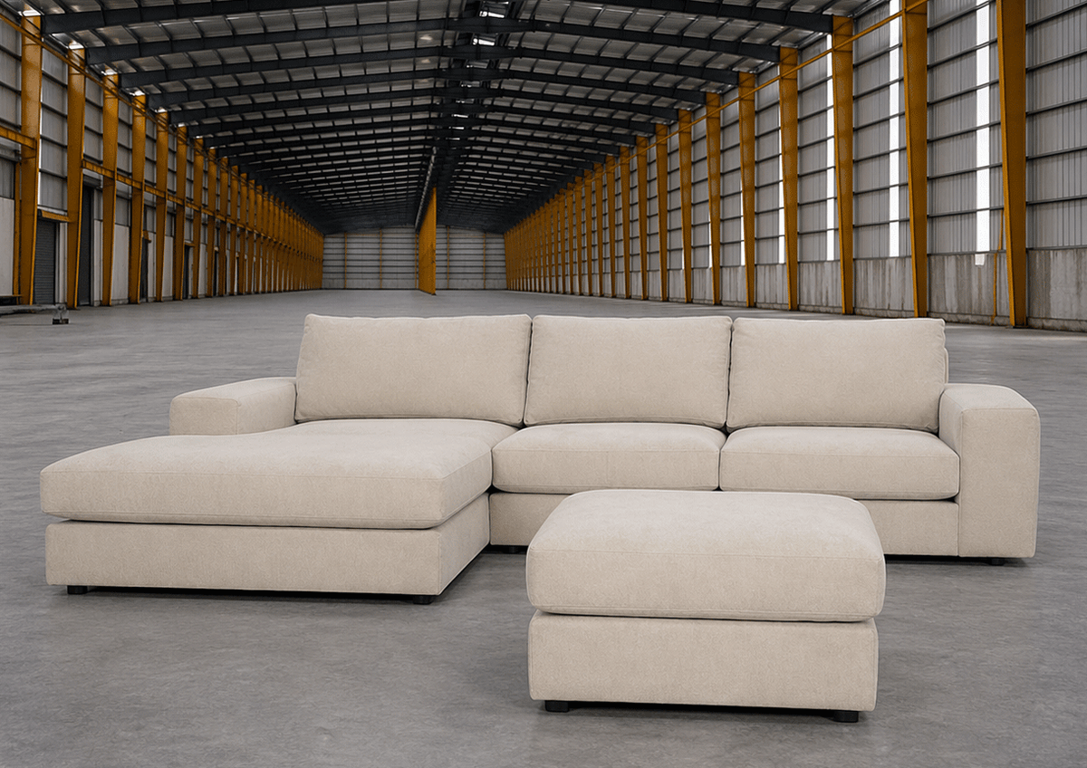 Sofa REVELLO (Corner, with pouf) (Manufacturer warehouse) — Soft Room, Costa del Sol, Spain