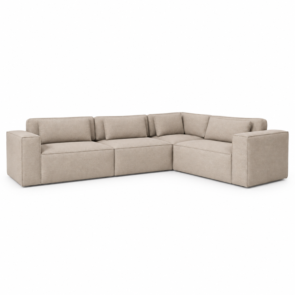 DIESEL Sofa (Closed Corner) — digital front-view visualization, original upholstery retained