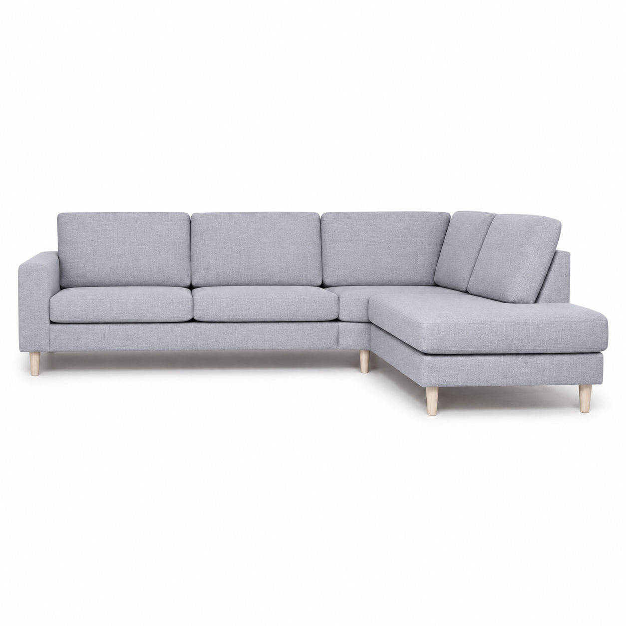 Focus Sofa (Open Corner) — digital front-view visualization, original upholstery retained