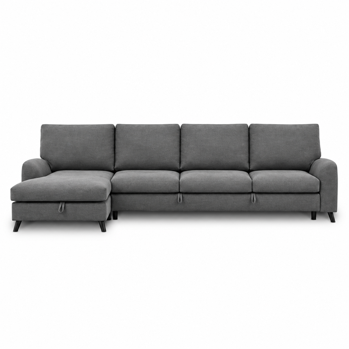 Merlin Sleeping Sofa (Corner Chaiselongue XL) — digital front-view visualization, original upholstery retained