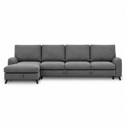 Merlin Sleeping Sofa (Corner Chaiselongue XL) — digital front-view visualization, original upholstery retained