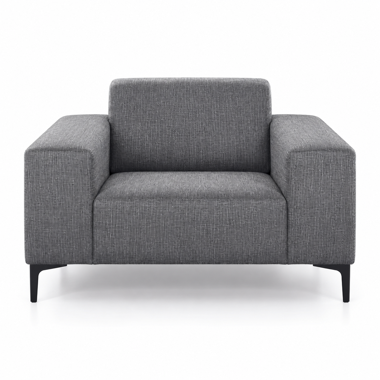 Viva Armchair — digital front-view visualization; original upholstery retained
