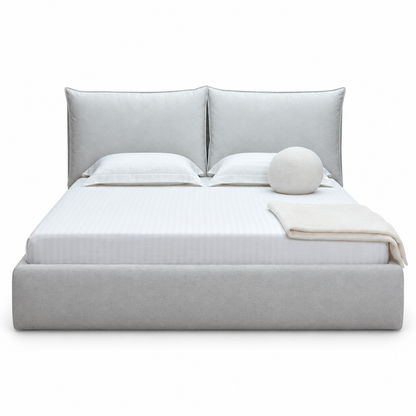 Cama Montalcino (Cama Matrimonial) — visualización digital de la vista frontal; tapizado original conservado.