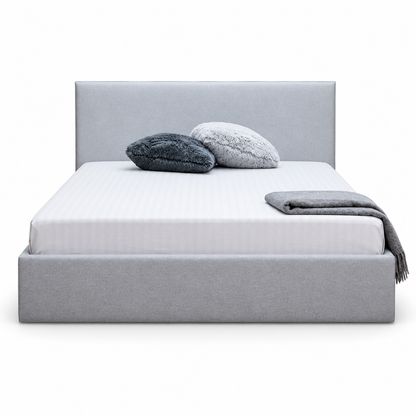 Cama Volterra (Cama Matrimonial) — visualización digital de la vista frontal; tapizado original conservado.