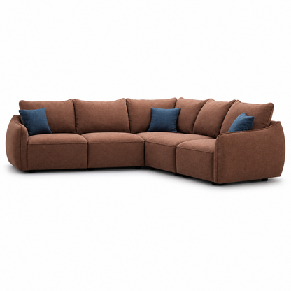 Sherman Sofa (Closed Corner, 2+2) — digital front view in original upholstery