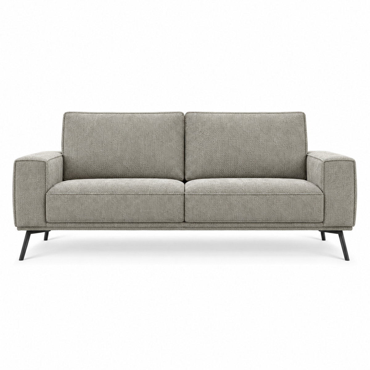 Sofa Amsterdam (Double) — front-view upholstery visualization in HARRY 5/1 LIGHT BROWN
