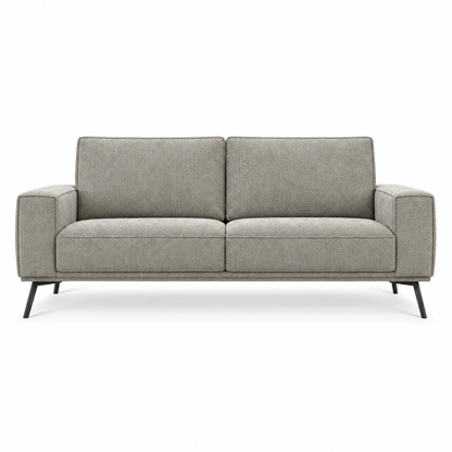 Sofa Amsterdam (Double) — front-view upholstery visualization in HARRY 5/1 LIGHT BROWN
