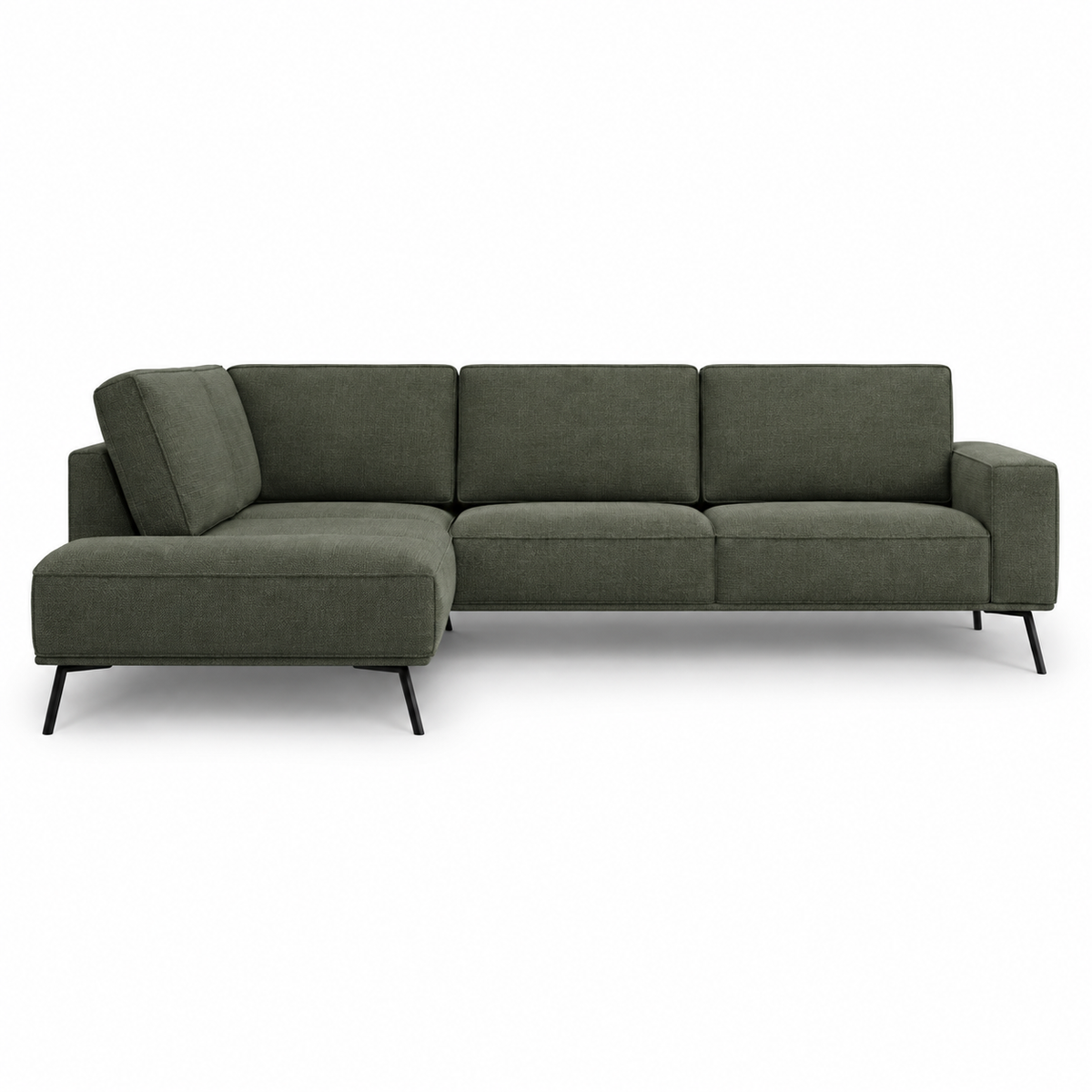 Sofa Amsterdam (Open Corner) — digital front-view visualization, original upholstery retained