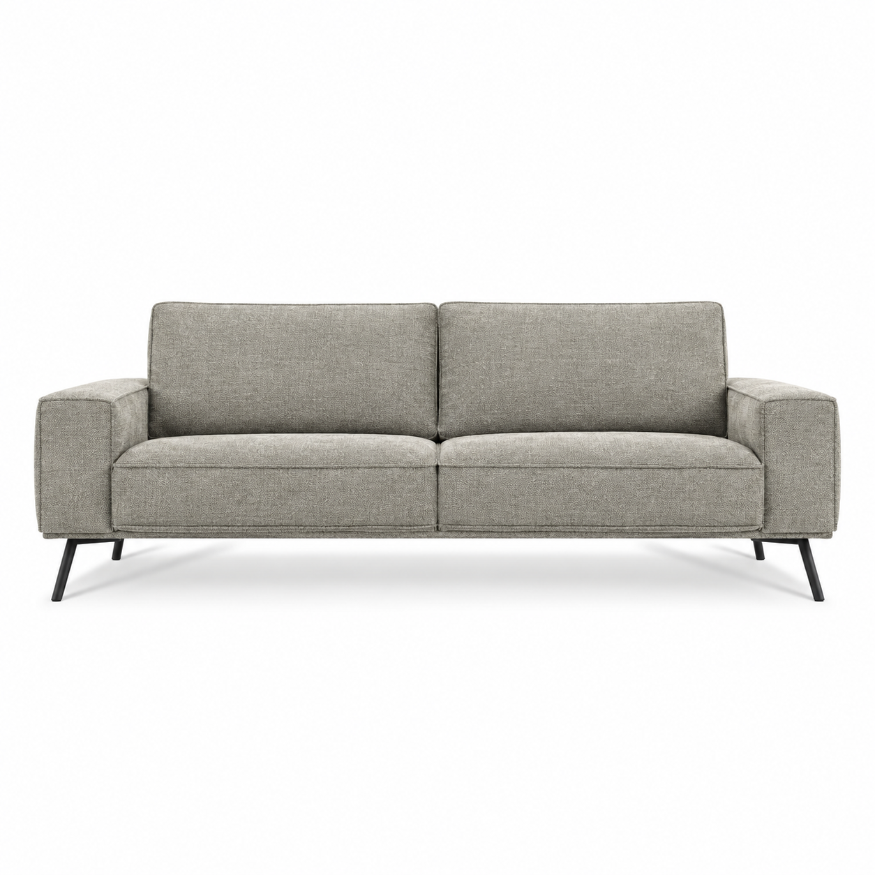 Amsterdam Sofa (Three-seater) — front-view upholstery visualization in HARRY 5/1 LIGHT BROWN