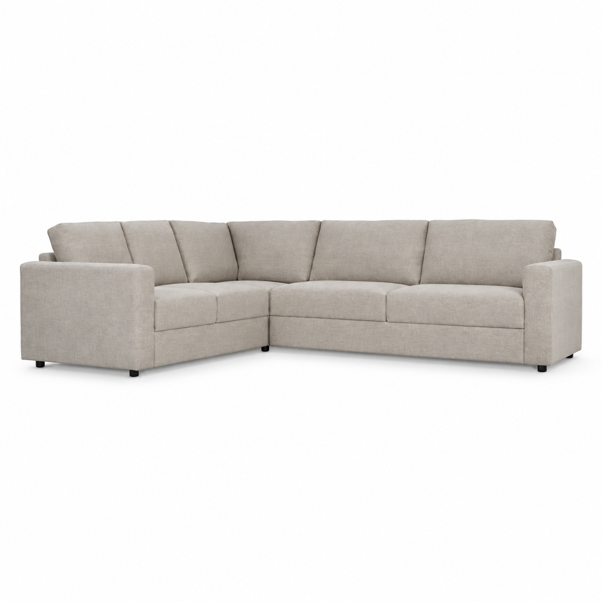 Sofa DEN (Closed corner) — digital front-view visualization, original upholstery retained