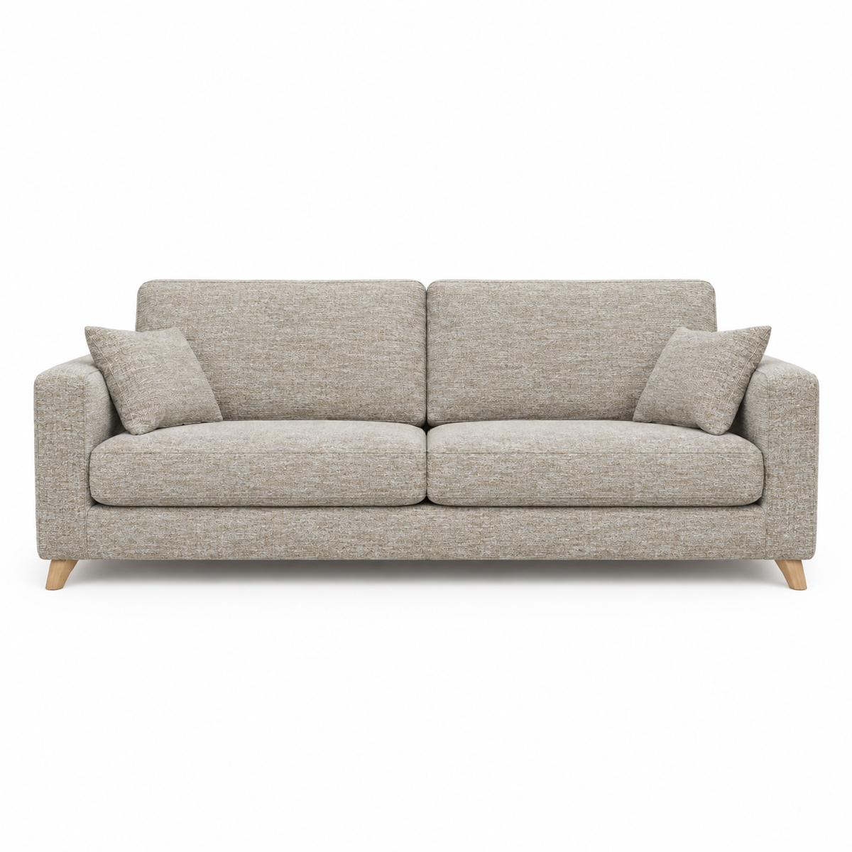 Sofa FARIA (Three-seater) — front-view upholstery visualization in TUCKER 8 BEIGE