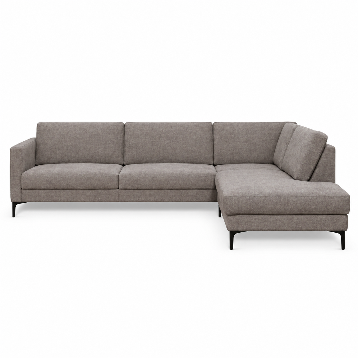 Sofa Geneve (Open Corner) — digital front-view visualization, original upholstery retained