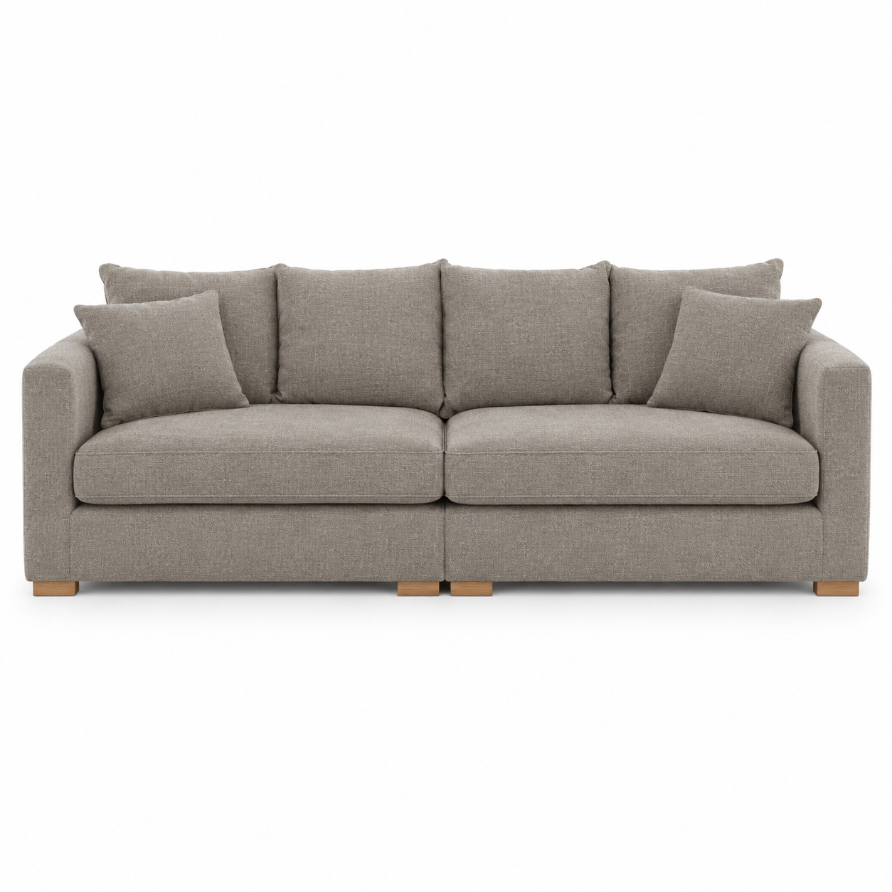 Sofa HAMBURG (Double) — digital front-view visualization in STORM 14 LATTE