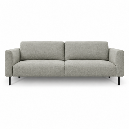 HERO Sofa (Three-Seater) — front-view upholstery visualization in HARRY 5/1 LIGHT BROWN