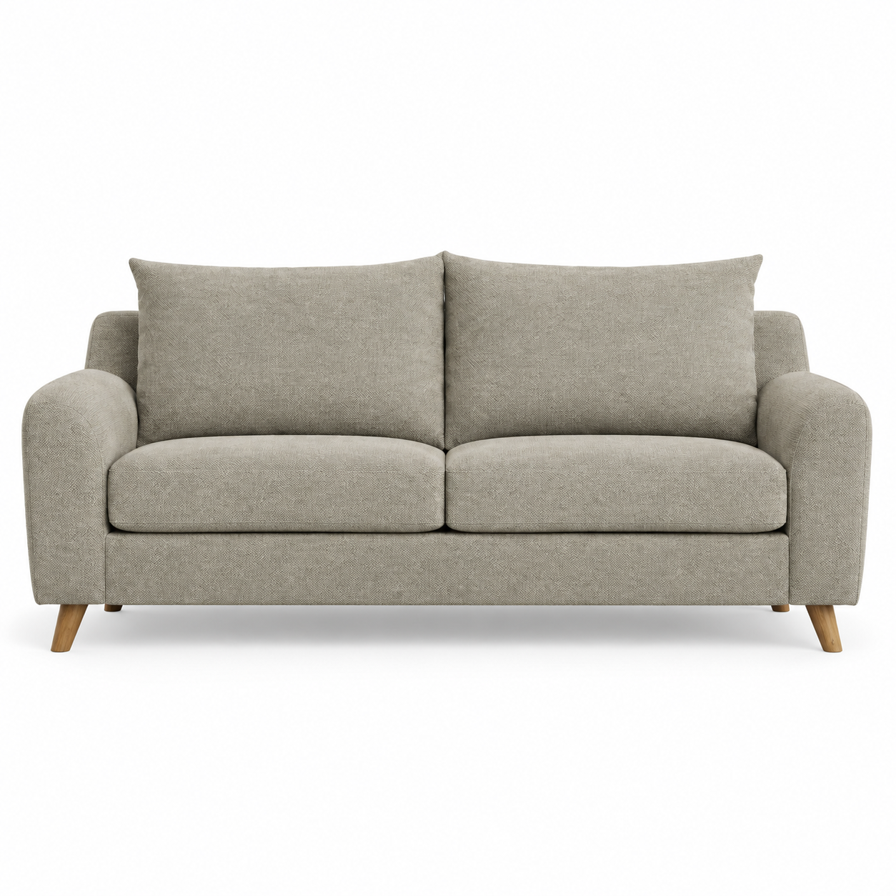Sofa LEWIS (2.5-seater) — digital front-view visualization in HARRY 5/1 LIGHT BROWN